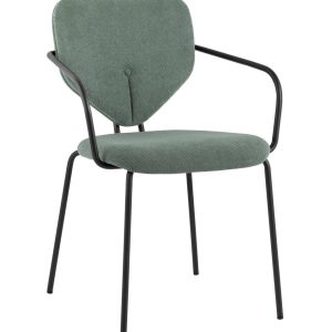 Стул обеденный Masey с подлокотниками зеленый