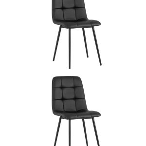 Стул Oliver экокожа черный 2 шт