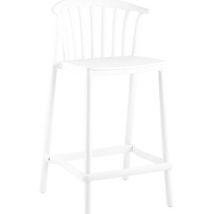 Стул полубарный Campo пластик белый
