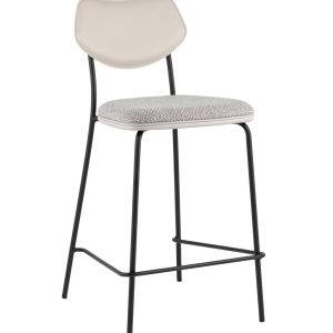 Стул полубарный Casey серый с серой экокожей