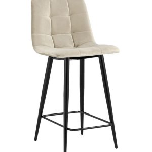 Стул полубарный Джанго велюр бежевый высота сиденья 60 см