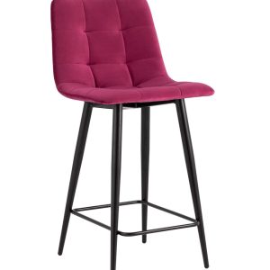 Стул полубарный Джанго велюр винный высота сиденья 60 см