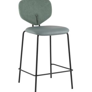 Стул полубарный Masey зеленый со светло-зеленой экокожей