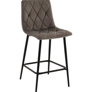 Стул полубарный Одди Diamond велюр темно-серый