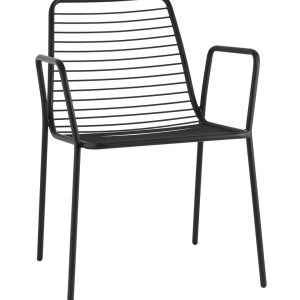 Стул с подлокотниками Дели металл черный