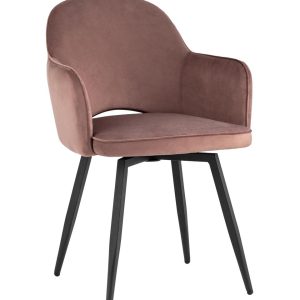 Стул Венера вращающийся велюр пыльно-розовый