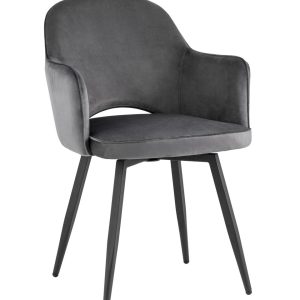 Стул Венера вращающийся велюр серый