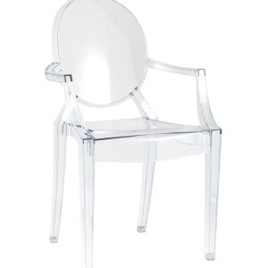Стул Victoria Ghost с подлокотниками прозрачный