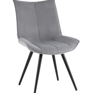 Стул вращающийся Робб велюр серый