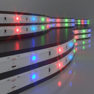 Светодиодная лента Бегущая волна 12 В 7,2 Вт/м 30 Led/м 5050 IP65, RGB, 5 м
            Лента светодиодная 12V 7,2W 30Led 5050 IP65 бегущая волна, 5м