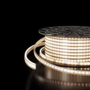 Светодиодная лента 220 В 18 Вт/м 180 Led/м 2835 IP65, дневной белый 4200К, 50
            м Лента светодиодная 220V 18W 180Led 2835 двухрядная IP65 дневной белый, 50 м