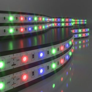 Светодиодная лента 24 В 14,4 Вт/м 60 Led/м 5050 IP65, RGB, 5 м Лента
            светодиодная 24V 14,4W 60Led 5050 IP65 RGB, 5м