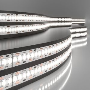 Светодиодная лента 24 В 24 Вт/м 240 Led/м 2835 IP20, дневной белый 4200K, 5 м
            Лента светодиодная 24V 24W 240Led 2835 IP20 дневной белый, 5м