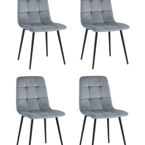 Стул Одди велюр серый 4 шт.