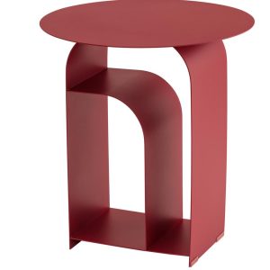 Журнальный столик Arwel металл бордовый