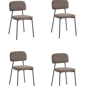 Стул Chao коричневый черные ножки 4 шт.