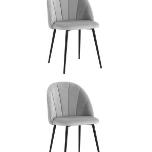 Стул Логан NEW велюр светло-серый 2 шт