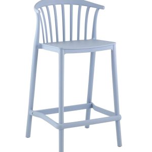 Стул полубарный Campo пластик голубой