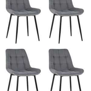 Стул Флекс велюр серый 4 шт.