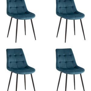 Стул Флекс New велюр сине-зеленый 4 шт.