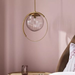 Золотой подвесной светильник "Эрин"