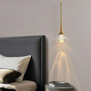 Золотой подвесной светильник "Дольф"