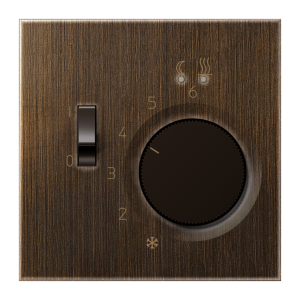 Накладка на термостат теплого пола FTR231U; металл; латунь antik; Messing