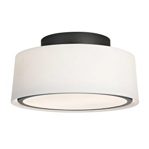 Большой чёрный потолочный светильник "Флемиш"