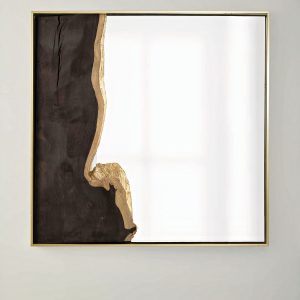 Панно из среза палисандра с зеркалом "Fault"