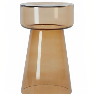 Охровый приставной столик "Флумс" Ø 30 см.