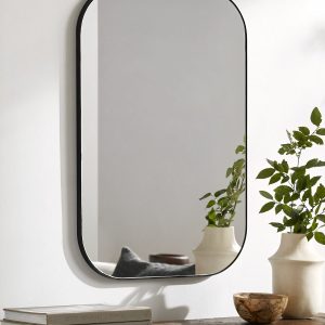 Черное настенное зеркало "Олни"