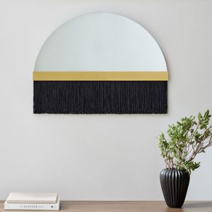 Зеркало "Арья" с чёрной бахромой