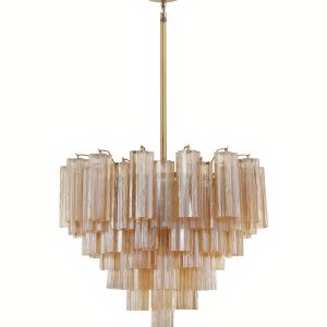 Люстра "Толбот" с янтарным стеклом