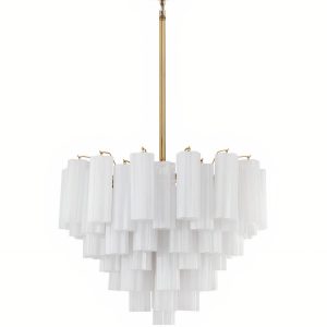 Люстра "Толбот" c белым стеклом