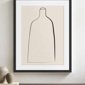 Постер "Minimal Vase" в чёрной раме