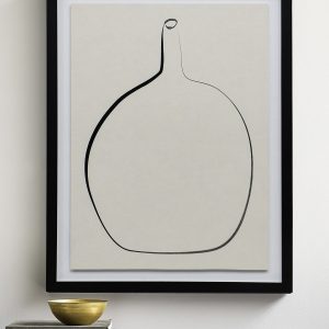 Постер "Drawing Vase" с чёрной рамой