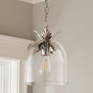 Серебряный подвесной светильник "Акант"