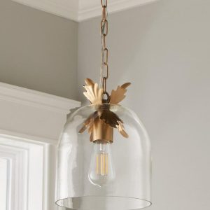 Золотой подвесной светильник "Акант"