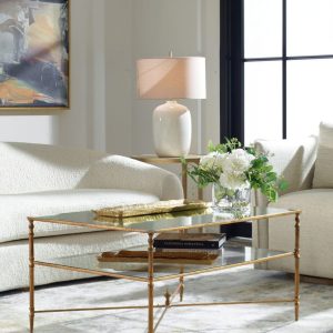 Золотой журнальный столик "Хьюго"