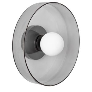 Настенный светильник “Кассель” с дымчатым стеклом – Ø 35 см