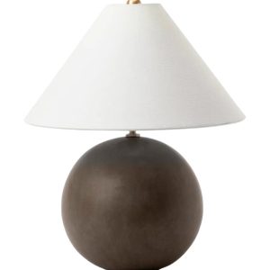 Настольная лампа "Тесс" с черным керамическим основанием