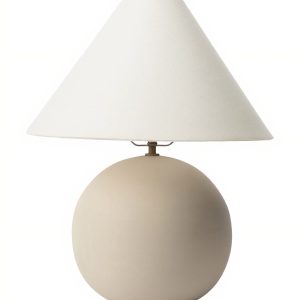Настольная лампа "Тесс" с бежевым керамическим основанием