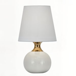 Настольная лампа "Бенсон" с бежевым керамическим основанием