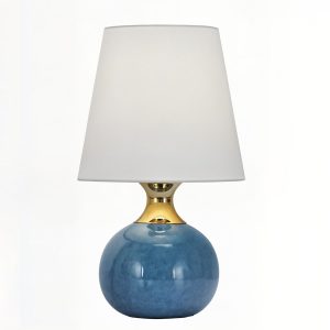 Настольная лампа "Бенсон" с синим керамическим основанием