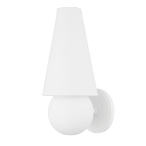 Белое бра “Дрю” с конусным плафоном