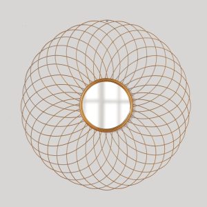 Зеркало солнце в золотой раме "Аарон"