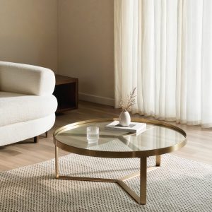 Золотой кофейный стол "Ульм"