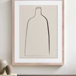 Постер "Minimal Vase" с дубовой рамой