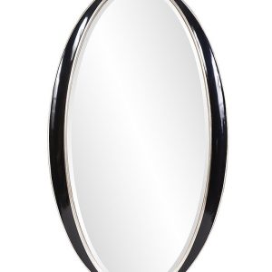 Овальное зеркало в черной раме "Дита"