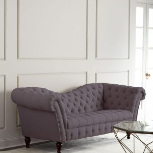 Синий трёхместный диван "Рекамье"